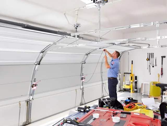 Garage door cable repair service by Chino Garage Door Repair in Chino