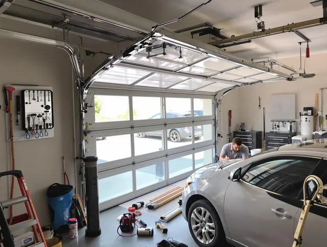 Garage door noise reduction service by Chino Garage Door Repair in Chino