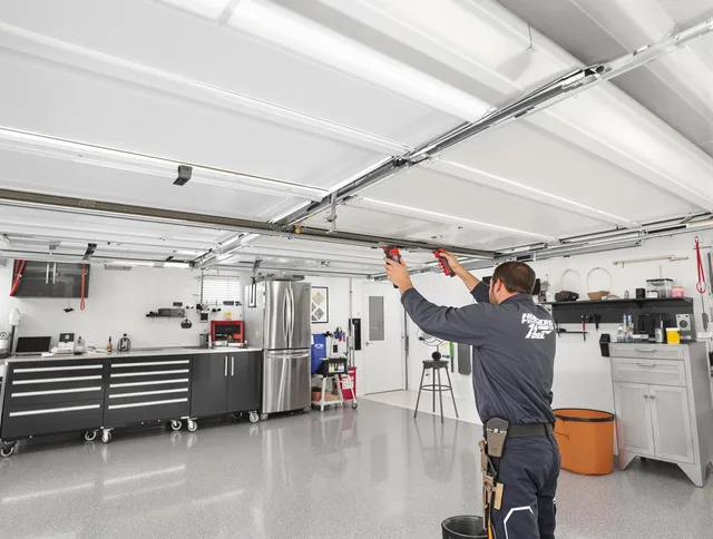 Overhead garage door repair service by Chino Garage Door Repair in Chino